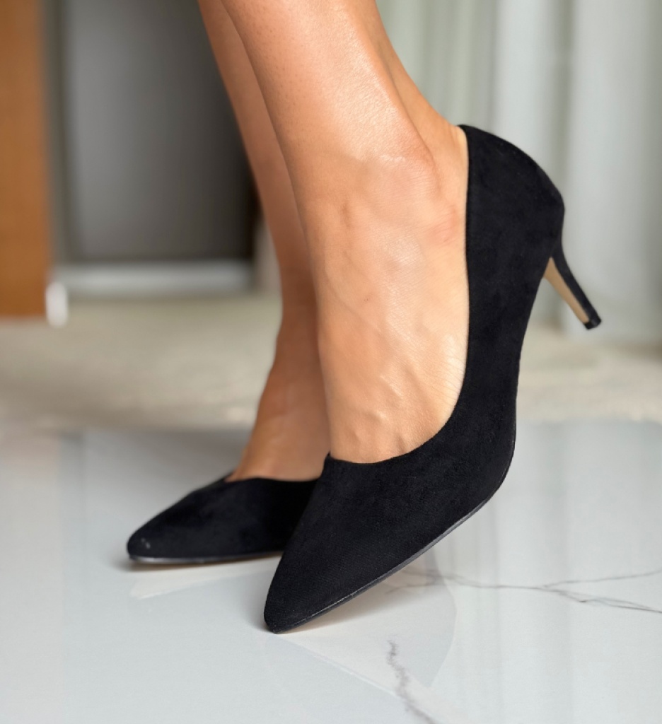 Pantofi Dama Dividing Negri Eleganți - imagine 3