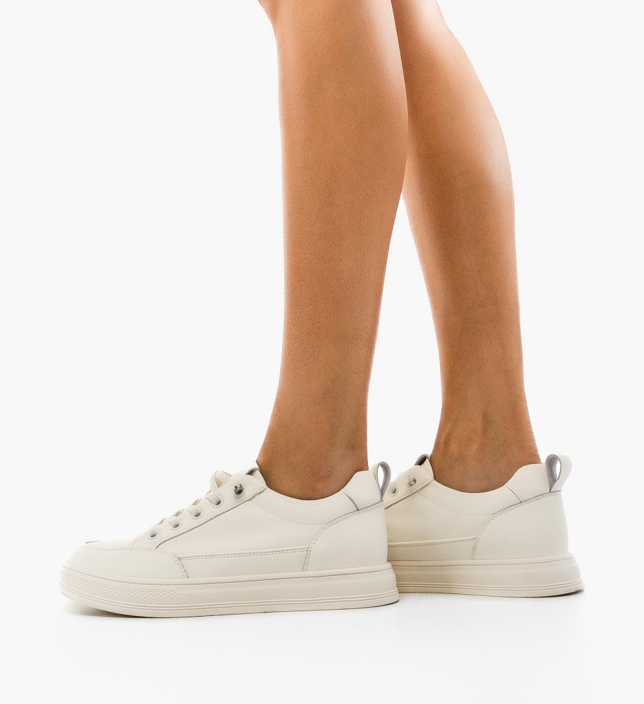 Sneakers Dama Mumbai Bej - Confort Urban - imagine 3