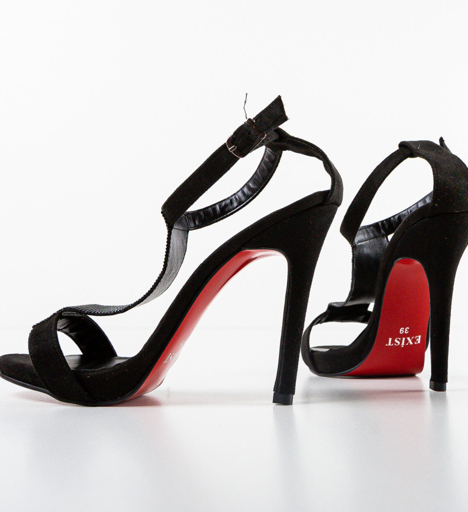 Sandale cu toc Armon Negre - Eleganță și Stil - imagine 7