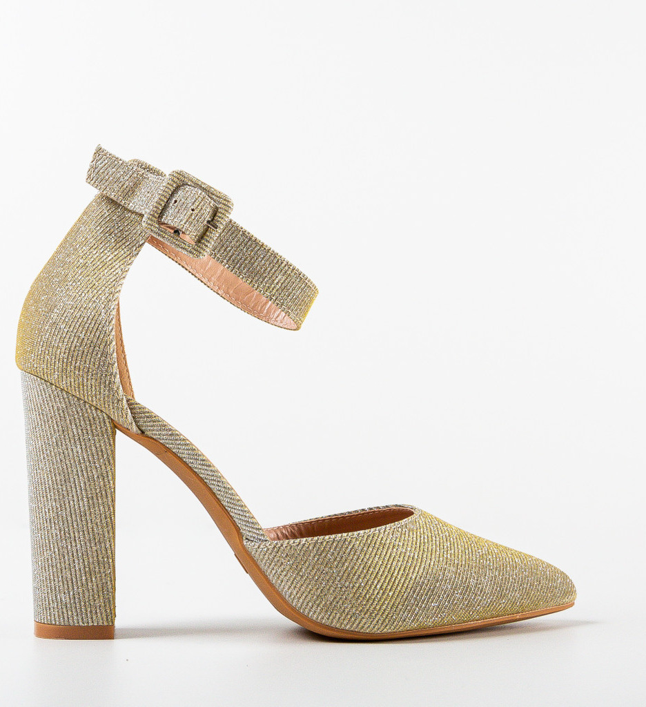 Pantofi Dama Ruben Aurii 2 cu Toc Eleganți - imagine 5