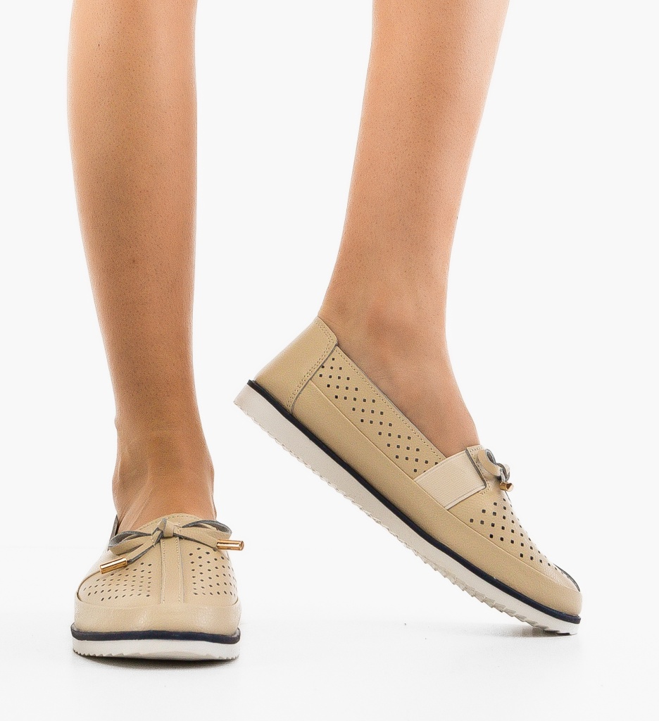 Pantofi Casual Dama Niko Bej - Confort Stil - imagine 2