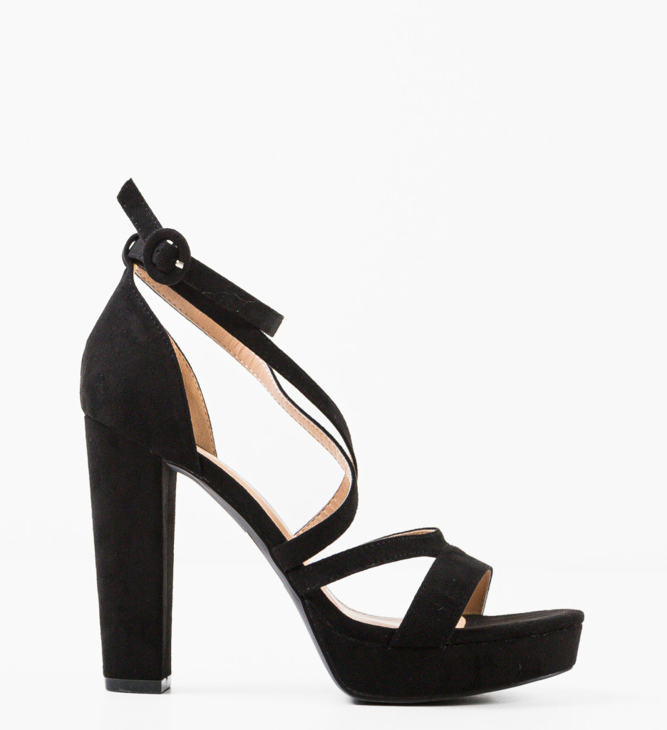 Sandale cu Toc Ross Negre | Eleganță Maximă - imagine 5