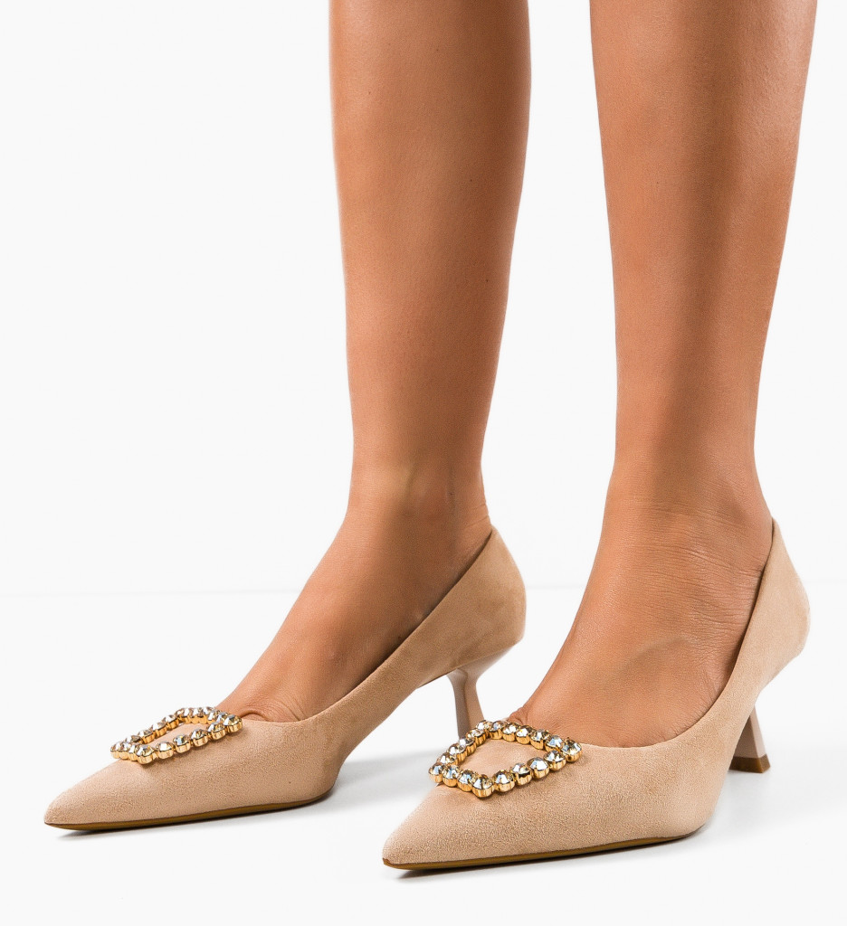 Pantofi Dama Riya Bej | Stil și Eleganță - imagine 3
