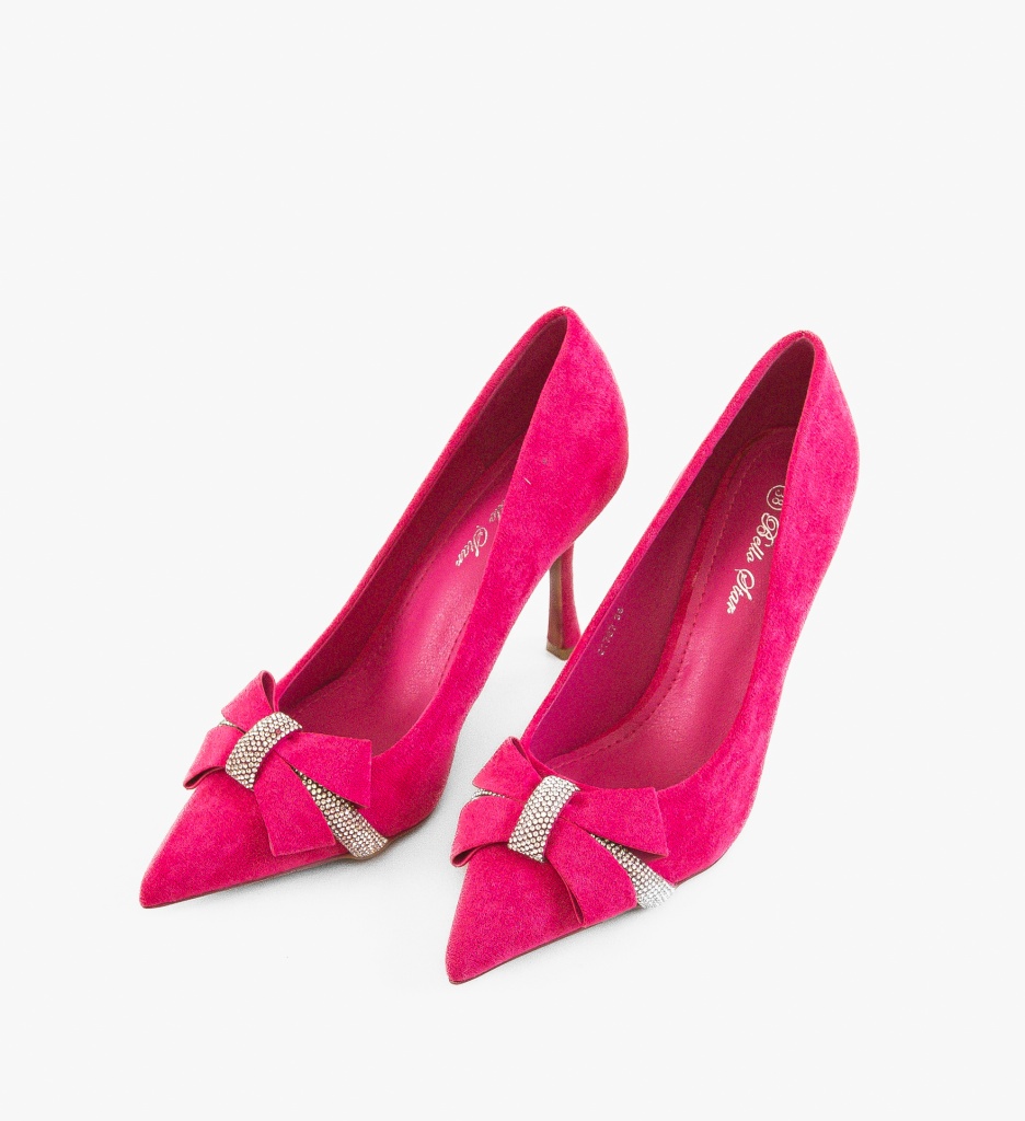 Pantofi Stiletto Subhaa Fuchsia Eleganți - imagine 4