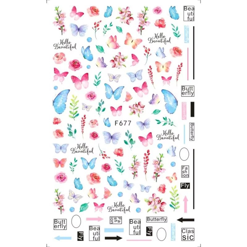Abtibilduri Unghii Marquise Multicolor | Nail Art Rapid