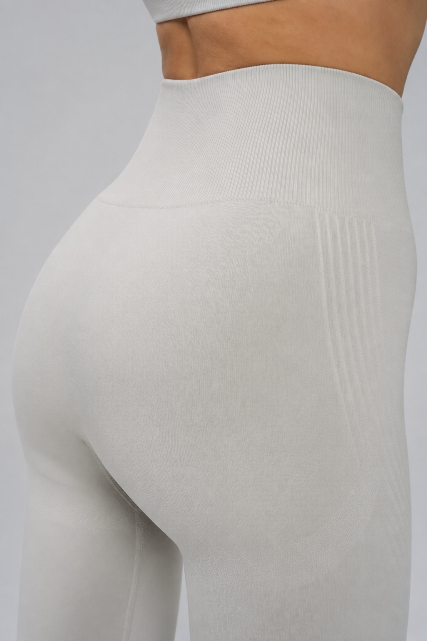 Colanti sport Seamless push-up Marquise, gri deschis - imagine 8