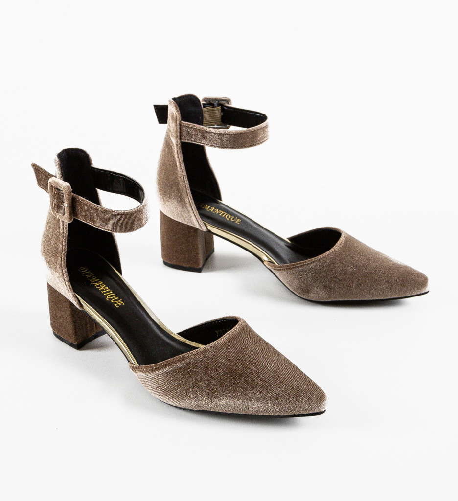 Pantofi cu Toc Saif Khaki - Eleganță și Stil - imagine 9