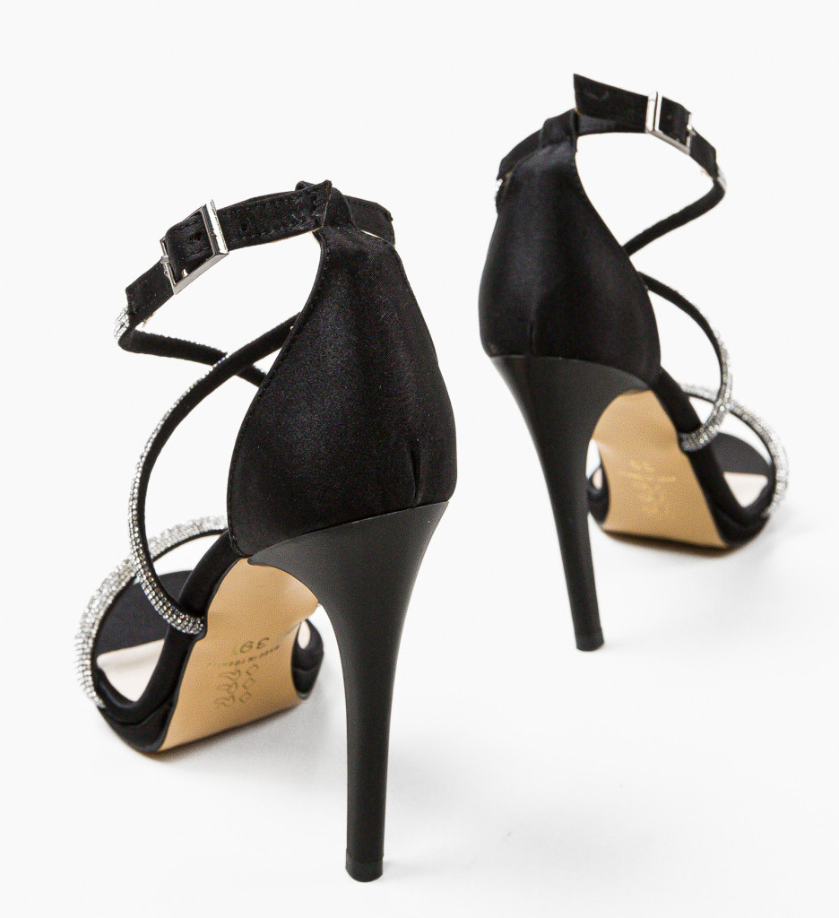 Sandale cu Toc Keef Negri 2 | Eleganță și Stil - imagine 7
