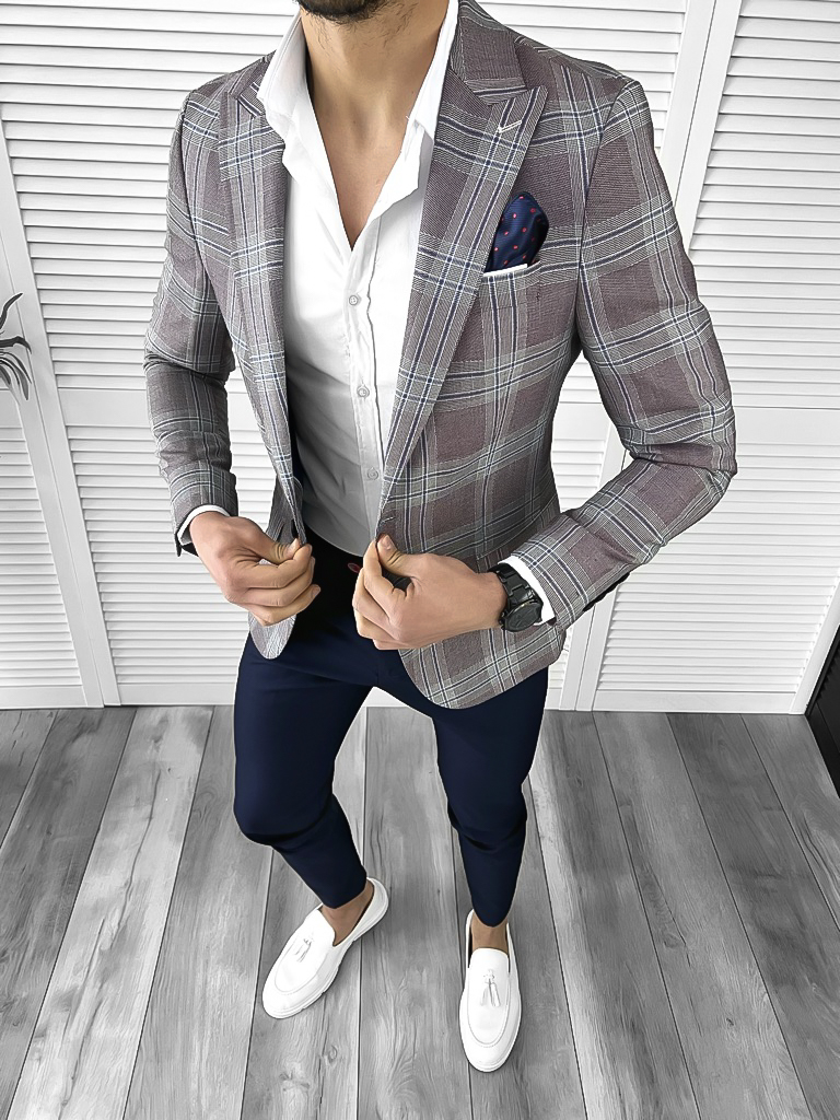 Tinuta Smart Casual 3 Piese Barbati Slim Fit - imagine 2