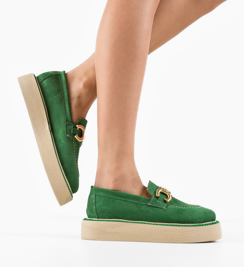 Pantofi Casual Selvie Verzi | Confort Zilnic - imagine 3