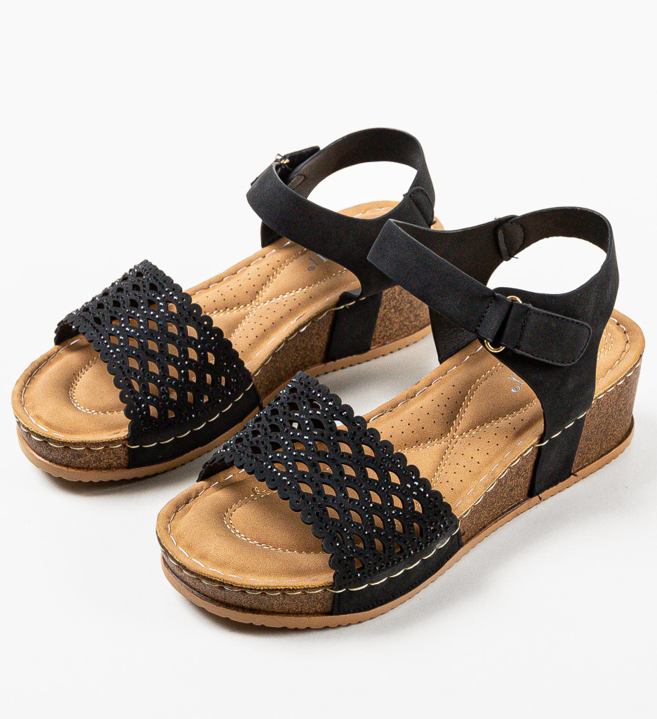 Sandale Dama Herbie Negre | Eleganță și Confort - imagine 5