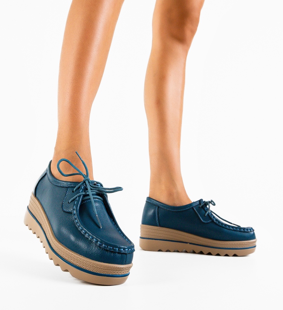 Pantofi Casual Dama Albastre - Confort și Stil - imagine 2