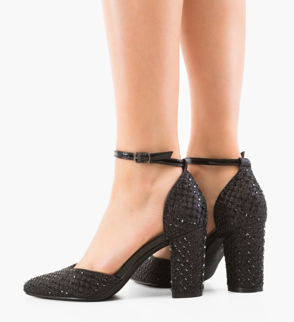 Pantofi cu toc Nabbe Negri Eleganți
