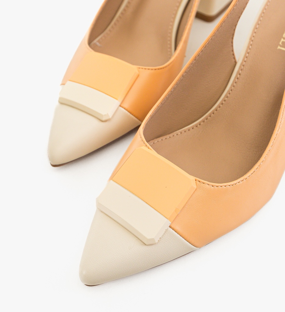 Pantofi dama Sandy Portocalii - Eleganță Vibrantă - imagine 3