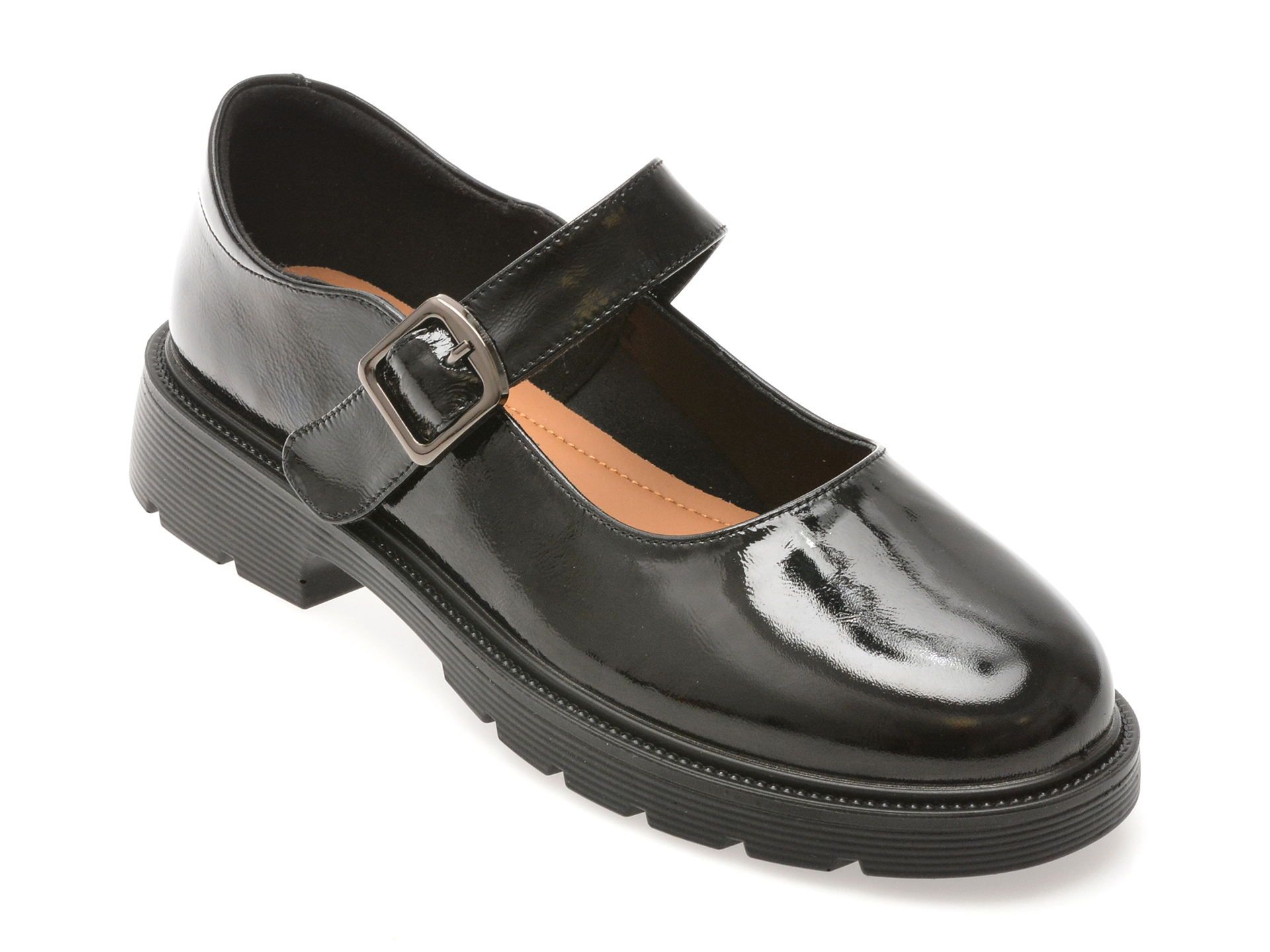 Pantofi EPICA Negri Eleganți Piele Lacuită