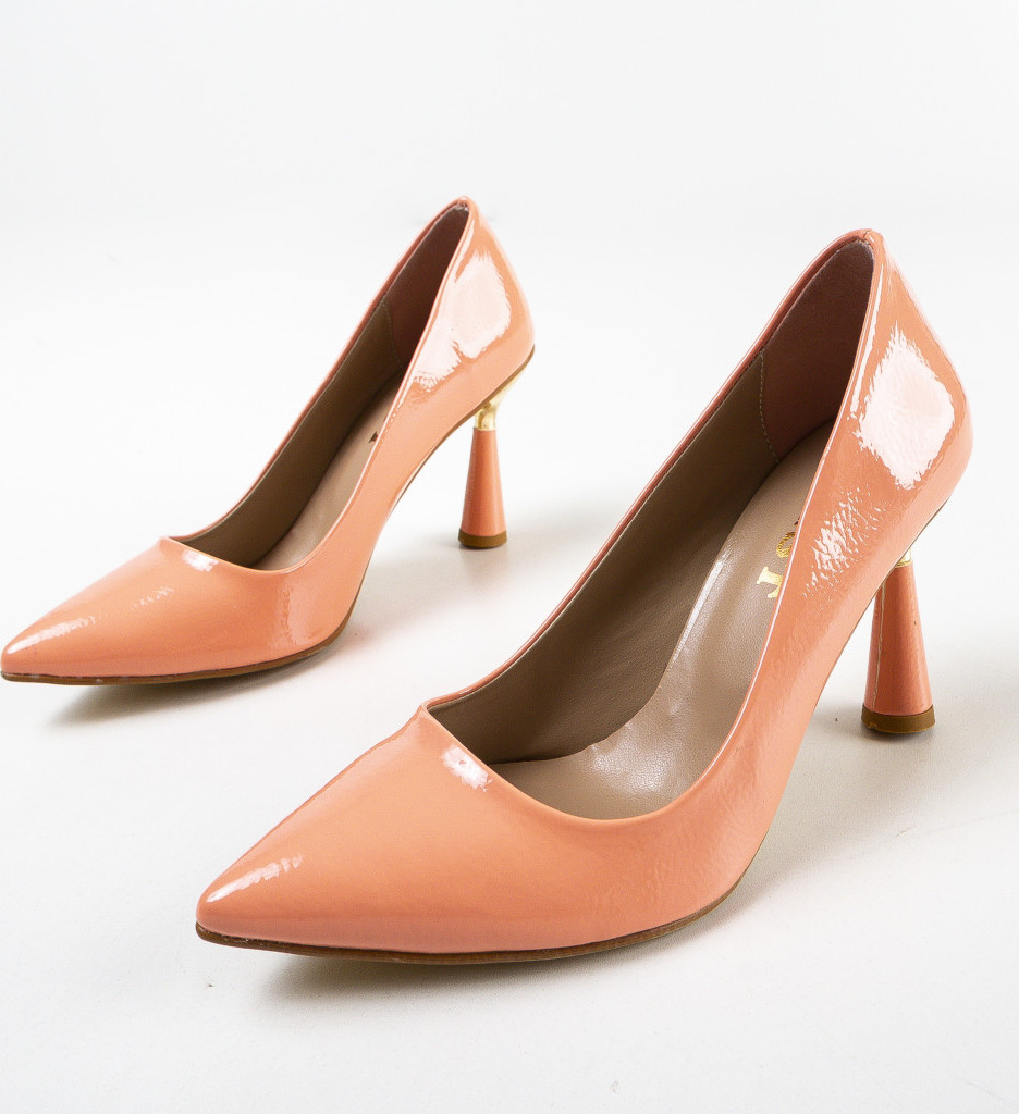 Pantofi Mank Roz cu Toc Eleganți - imagine 7