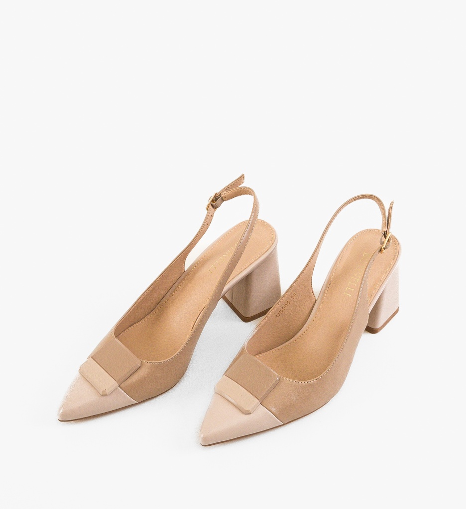 Pantofi cu Toc Sandy Khaki - Eleganță și Stil - imagine 4