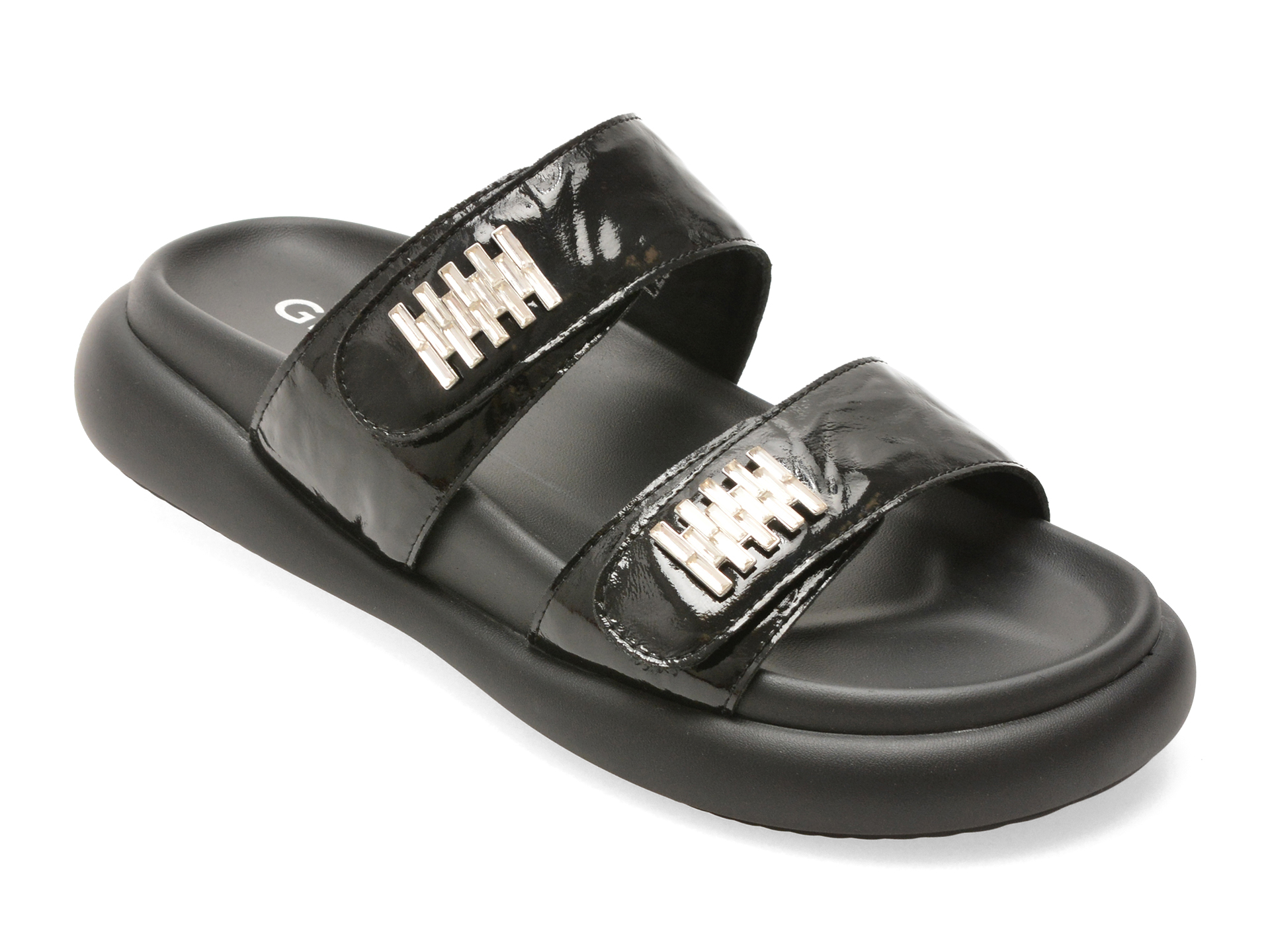 Papuci GRYXX negri din piele naturală, confort maxim