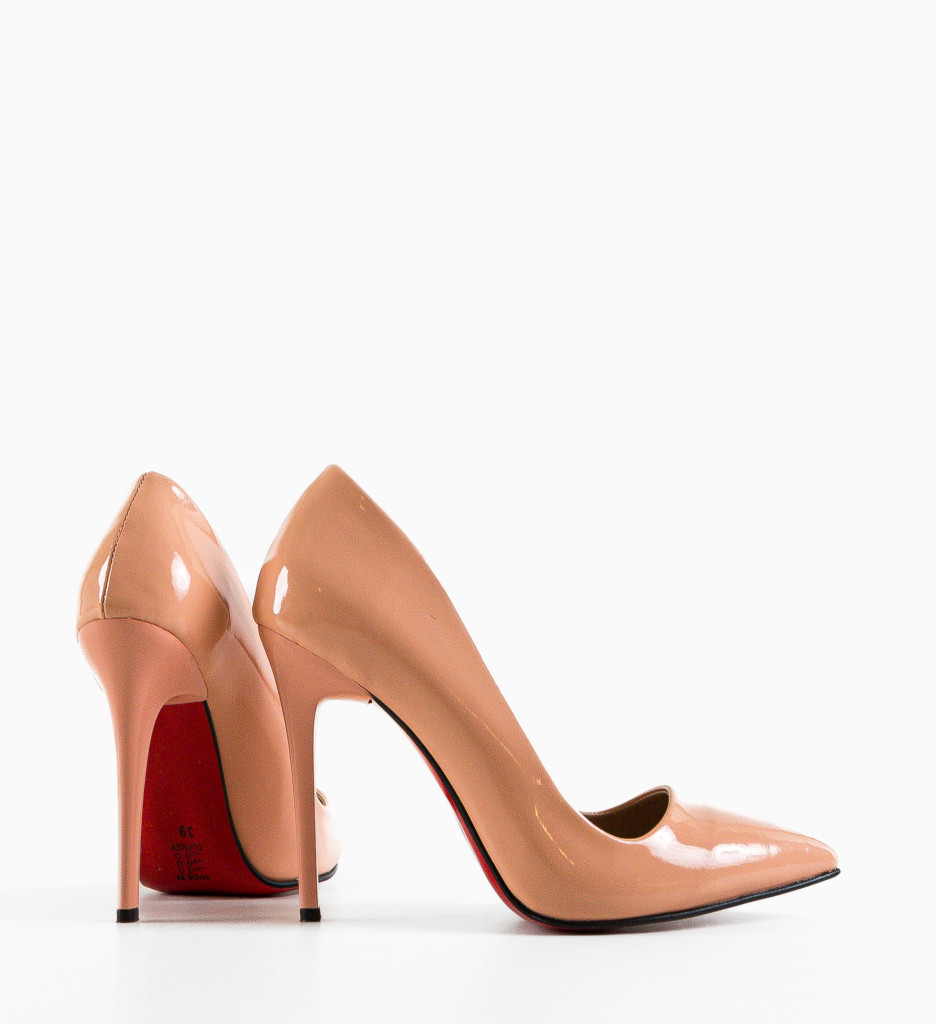 Pantofi Dama Dalakaj Roz cu Toc Elegant - imagine 5