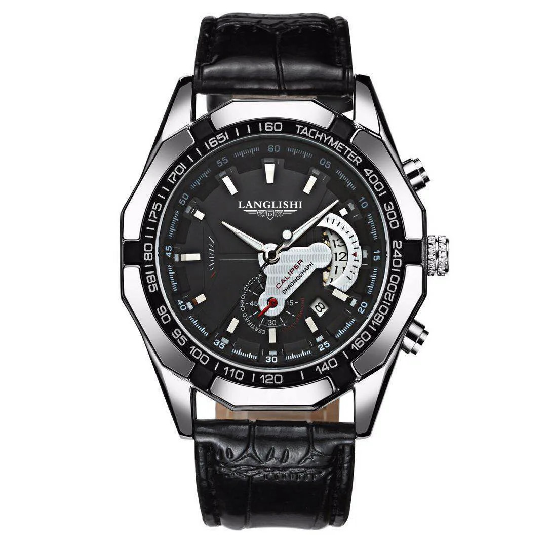Ceas Barbătesc Langlishi CS1522 Piele Negru
