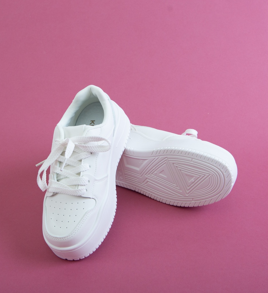 Sneakers Dama Kramy Albi - Confort și Stil - imagine 2