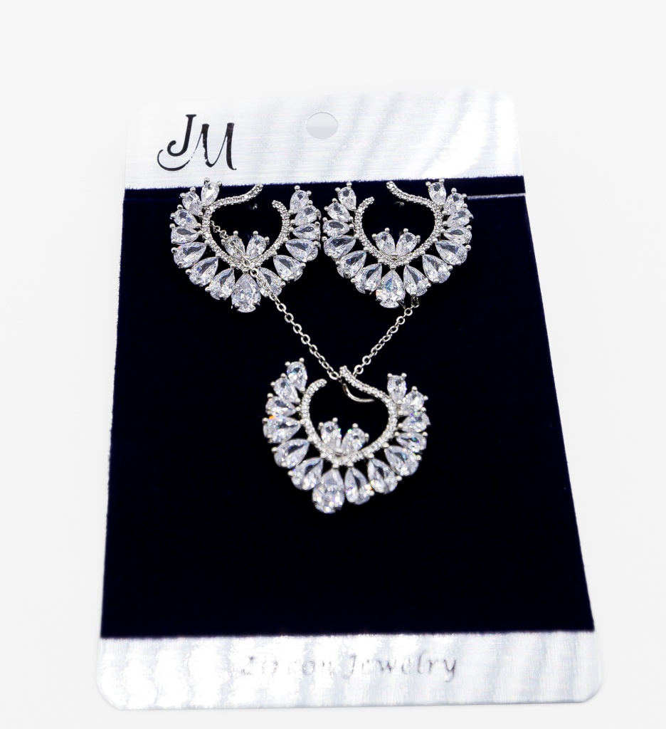 Set Bijuterii Kelman Argintiu - Eleganță și Stil - imagine 3