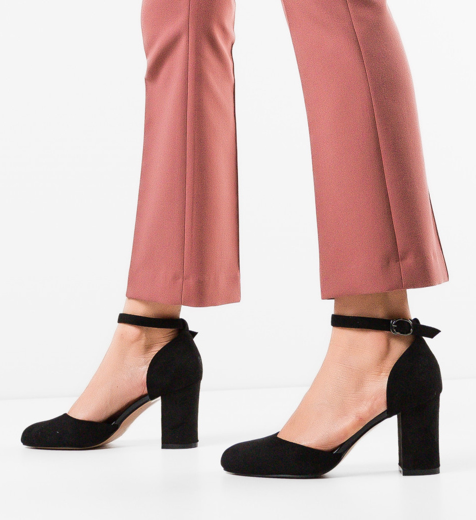 Pantofi Uneraya Negri cu Toc - Eleganță Asigurată - imagine 3