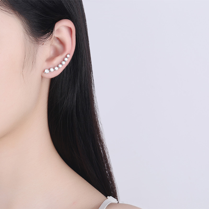 Cercei Ear Cuffs Argint 925 Haifeng | Model Elegant - imagine 2