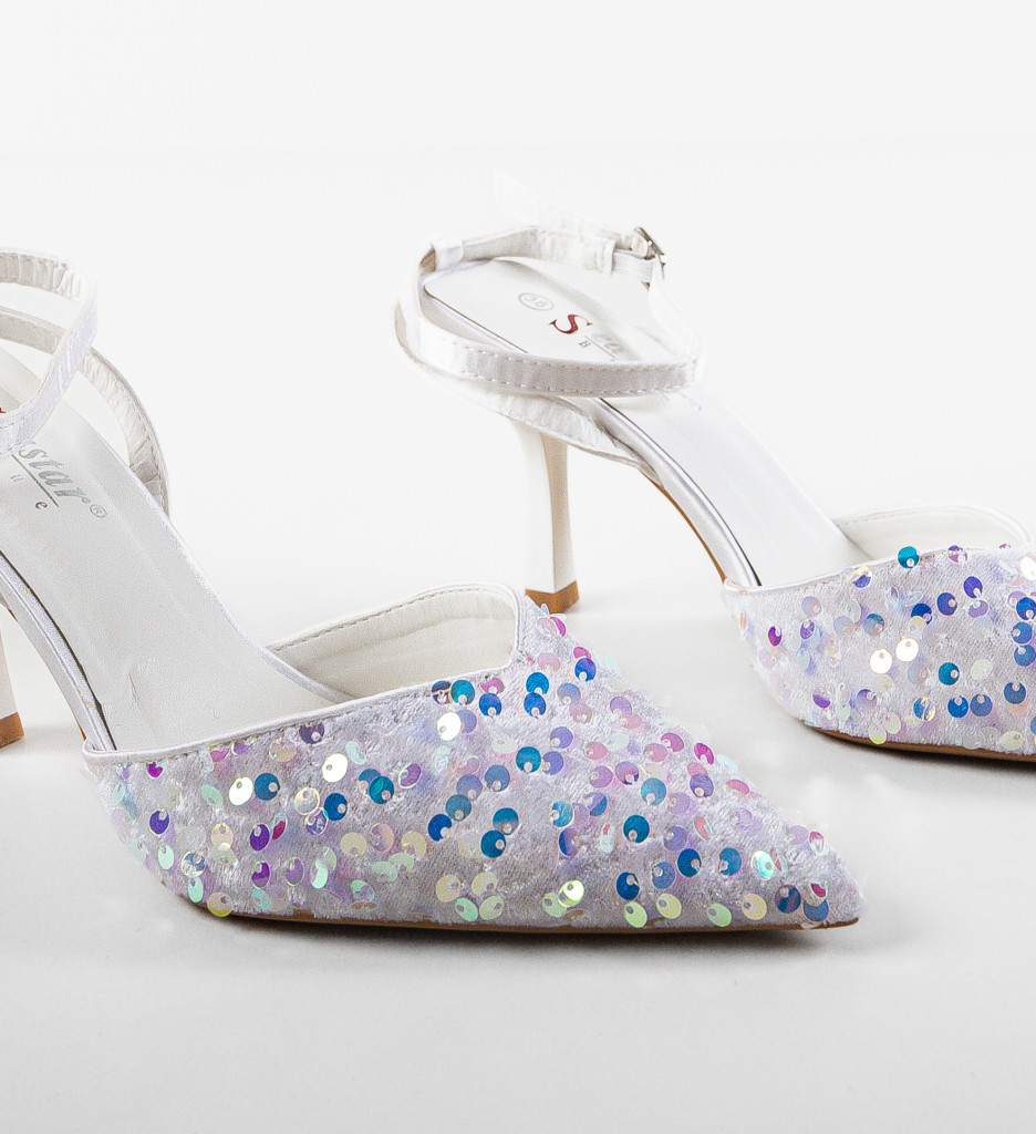 Pantofi cu Toc Santia Albi | Eleganță Asigurată - imagine 6