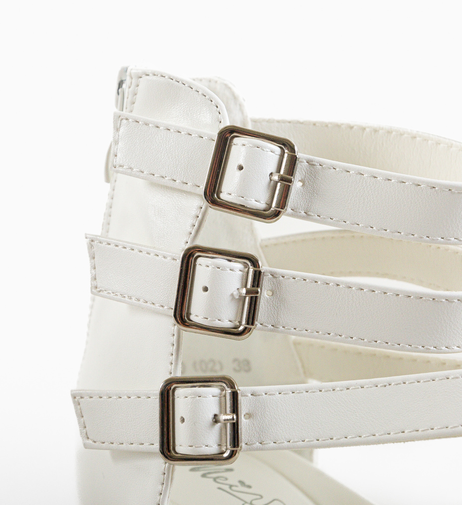 Sandale Dama Almere Albe | Eleganță și Confort - imagine 6
