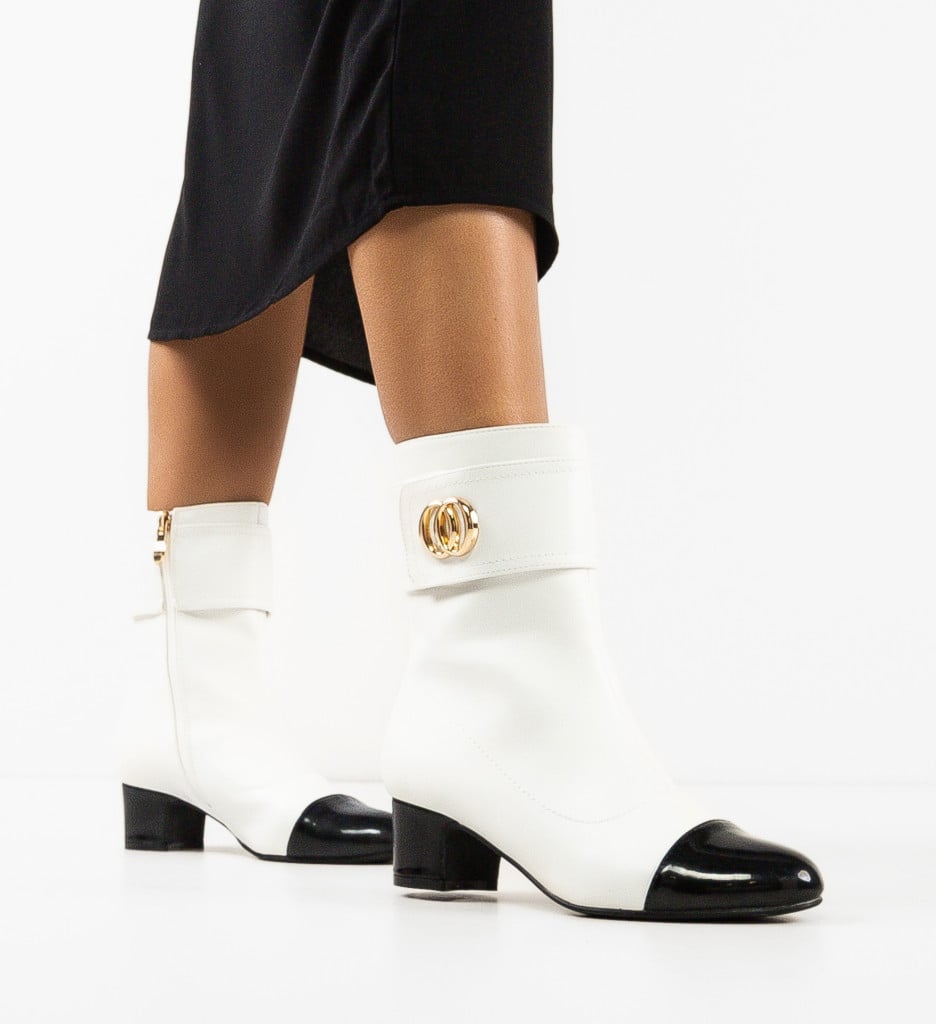 Botine Greto Albe - Eleganță și Stil Urban - imagine 6