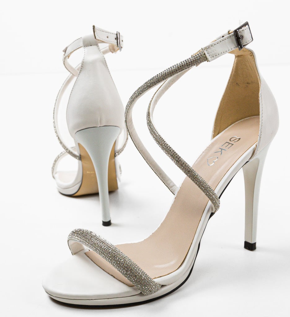 Sandale Keef Albe cu Toc - Eleganță și Stil - imagine 9