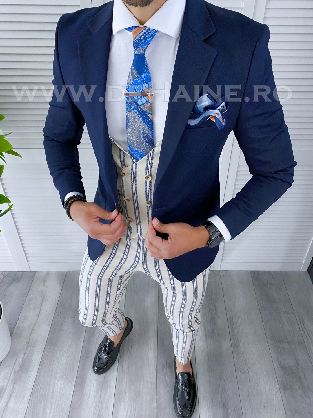 Tinuta Smart Casual Barbati B4128 - 5 Piese Slim Fit