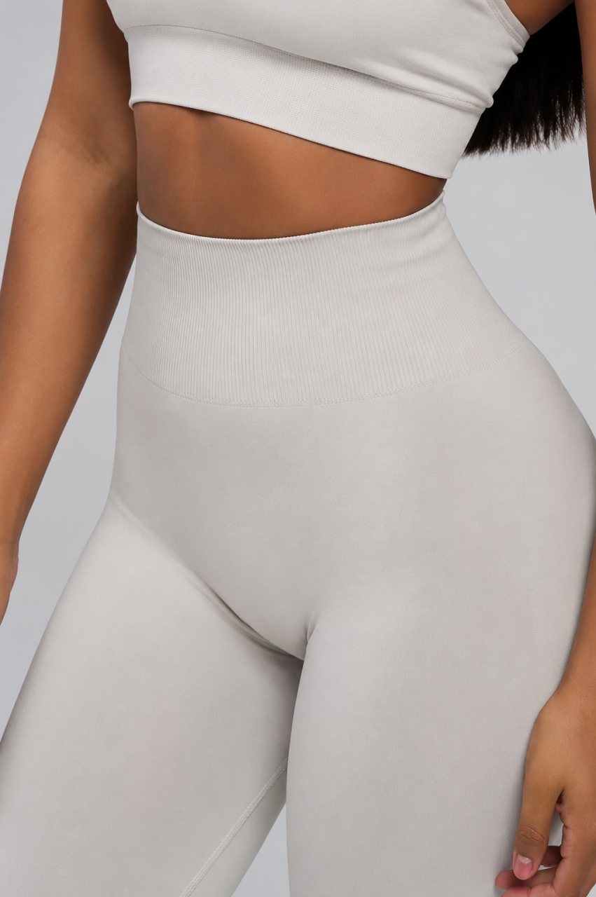 Colanți Seamless Push-Up Scrunch Marquise, gri deschis - imagine 2
