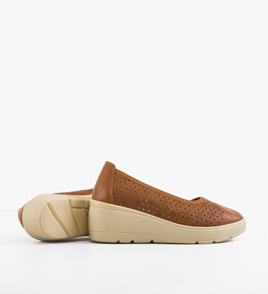 Platforme Dama Kamiz Camel | Stil Casual Confortabil - imagine 4