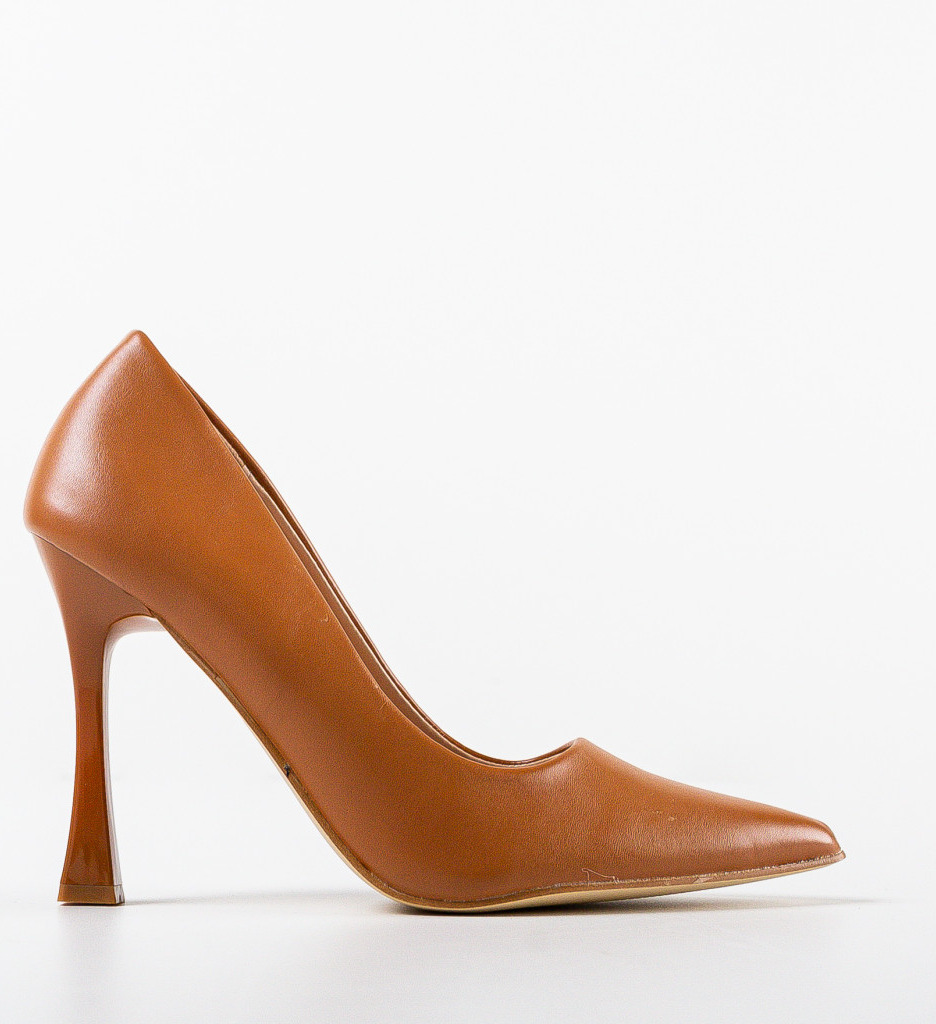 Pantofi cu Toc Pakun Camel - Eleganță și Stil - imagine 2