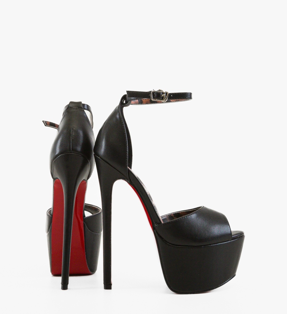 Sandale cu Toc Ninesa Negre | Eleganță Absolută - imagine 8