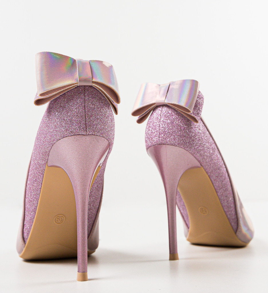 Pantofi dama Roz cu Toc Wood - Stil și Confort - imagine 8