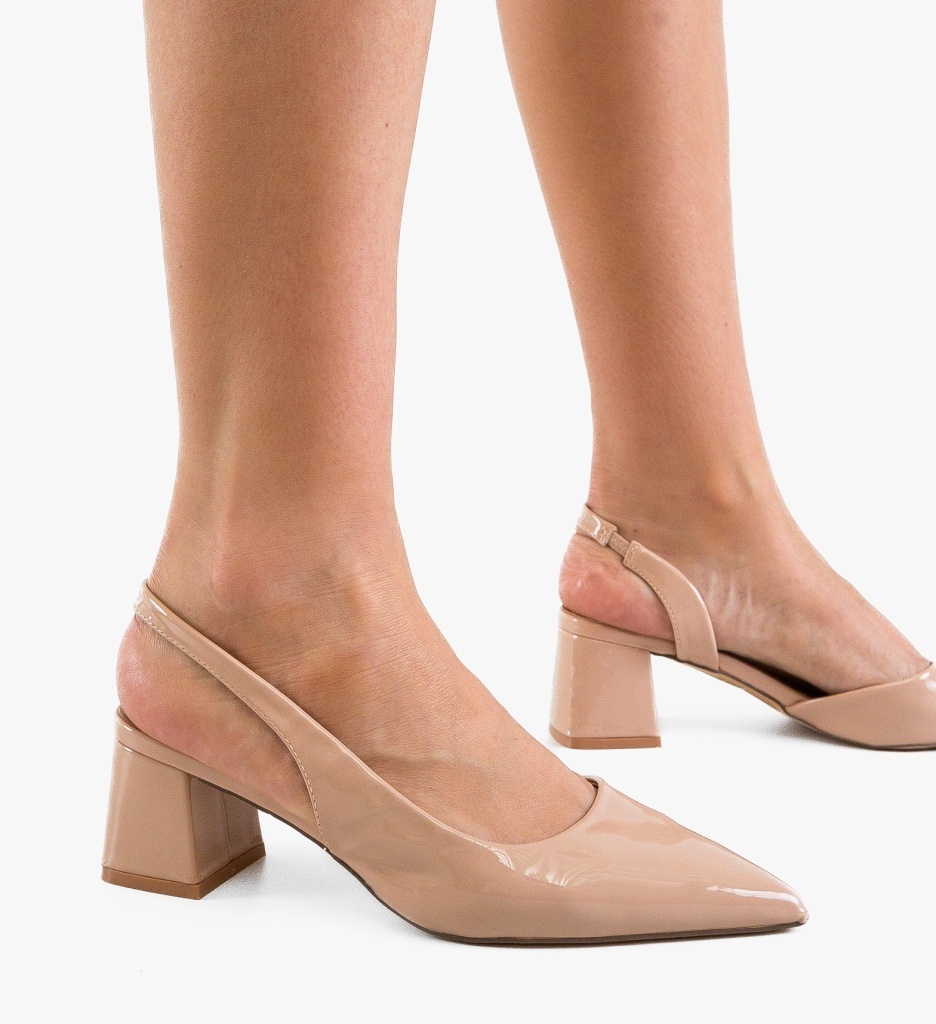 Pantofi Dama Deder Nude 2 Eleganți - imagine 2
