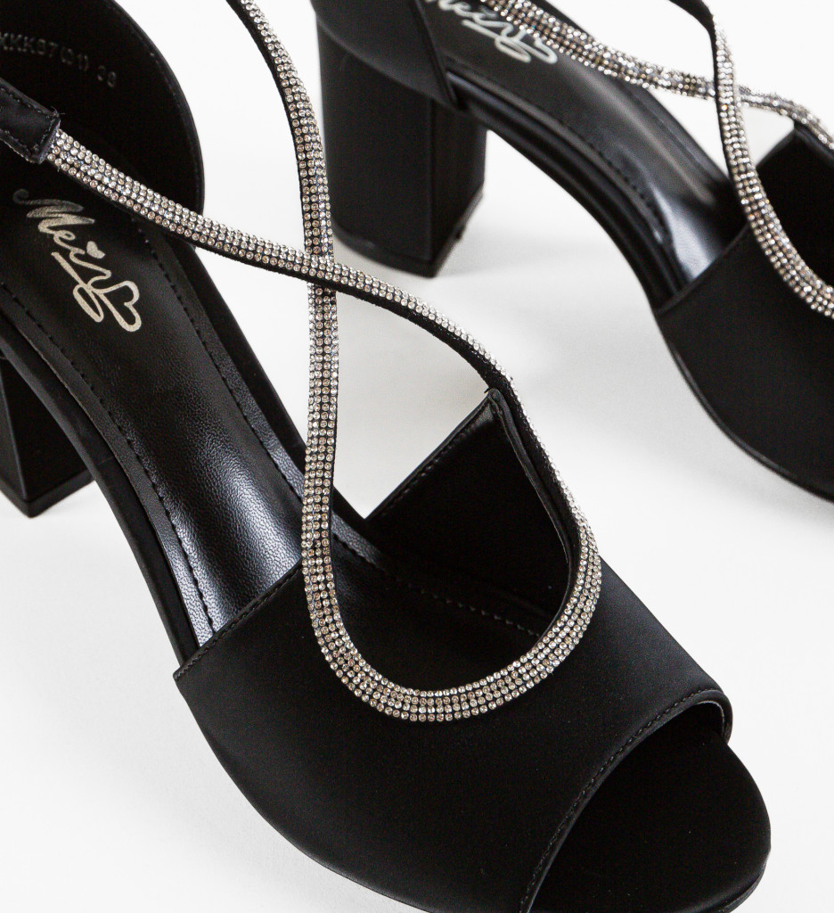 Sandale Toc Gustav Negre | Stil Elegant - imagine 7