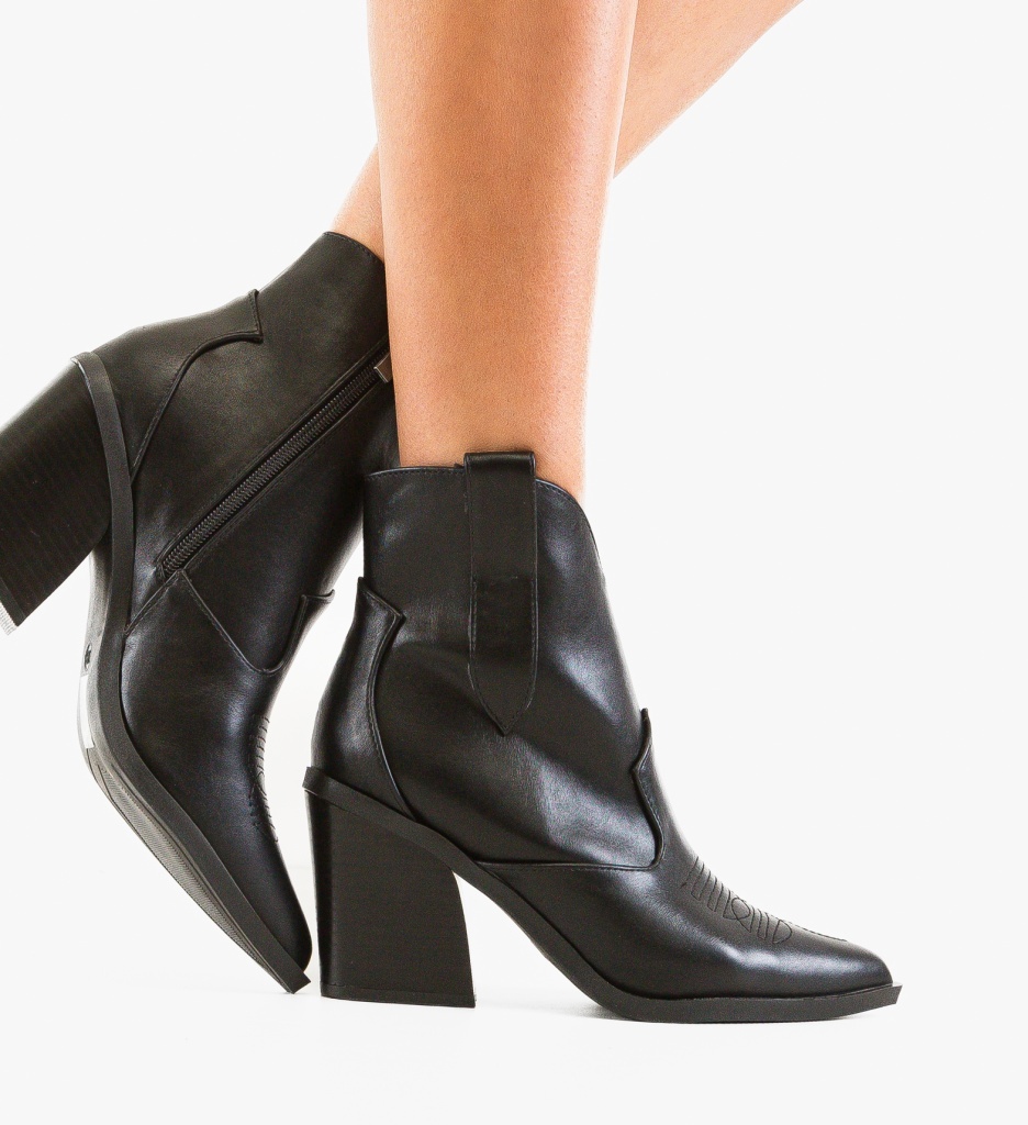 Botine Dama Dafyd Negre - Eleganță și Confort - imagine 4