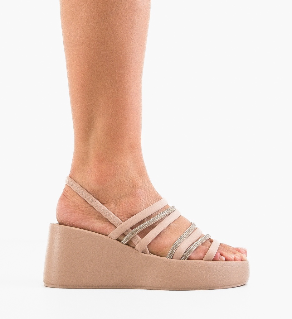 Platforme Dama Popry Bej | Confort și Eleganță - imagine 6
