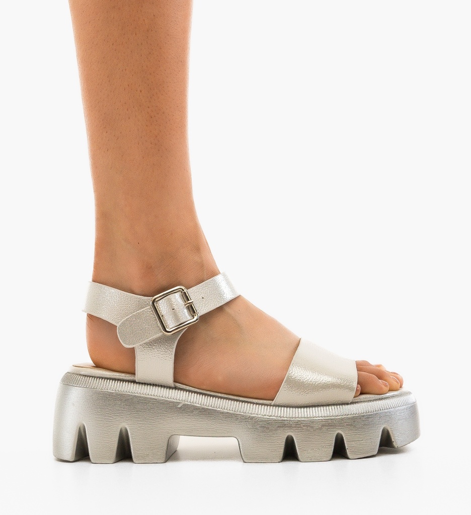 Sandale Dama Kara Argintii | Eleganță de Ocazie - imagine 5