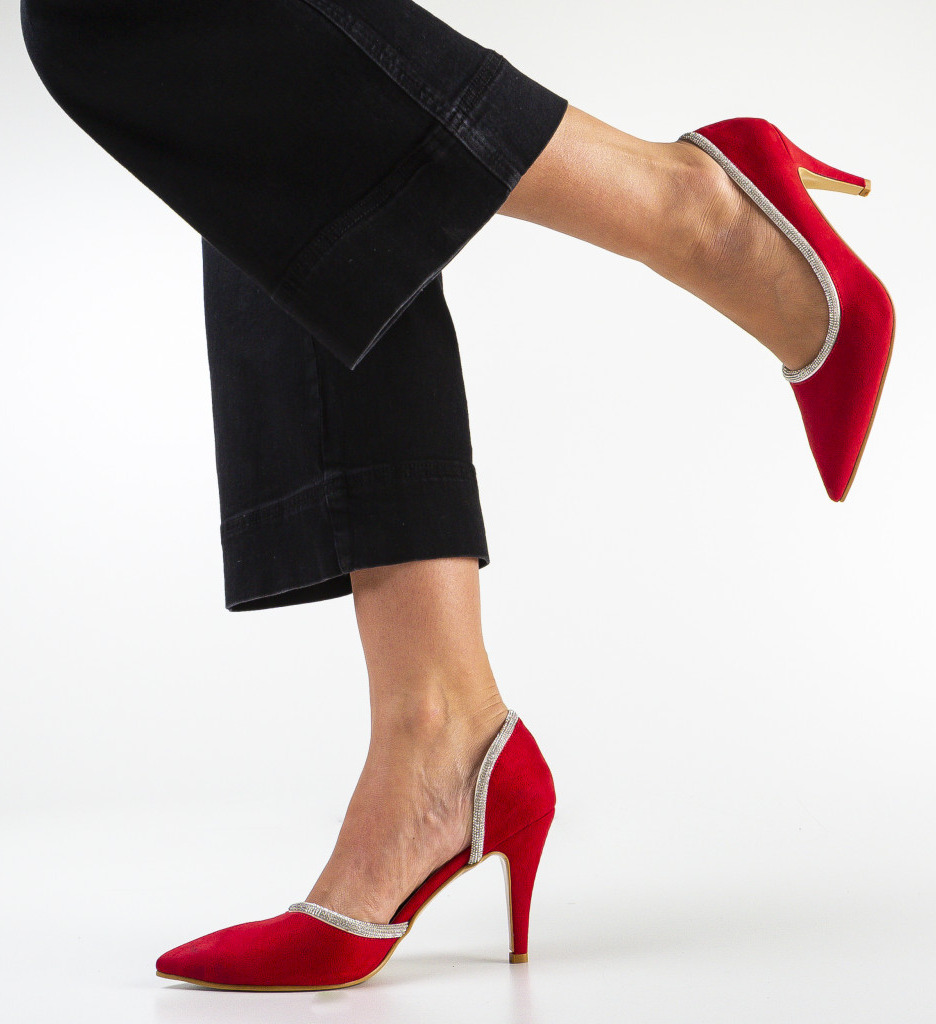 Pantofi Wiham Rosii cu Toc - Eleganță și Stil - imagine 3