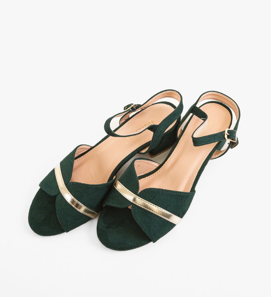 Sandale cu Toc din Piele Verzi | Eleganță Premium - imagine 6
