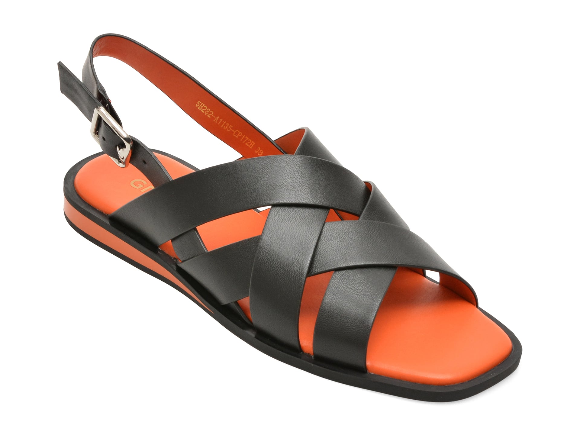 Sandale GRYXX Negre Piele Naturală | Eleganță