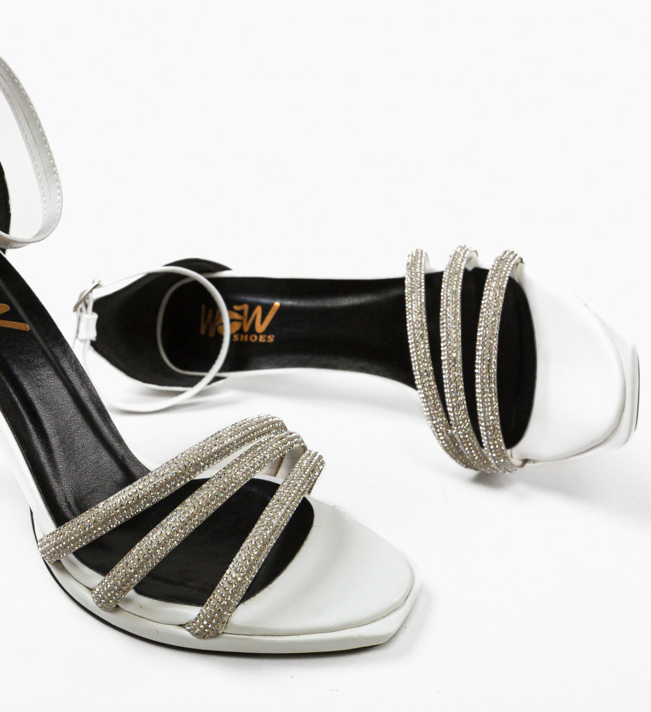 Sandale Aprey Albe | Eleganță și Stil - imagine 8