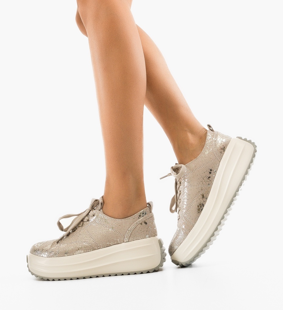 Pantofi Myhos Argintii - Stil Urban Elegant - imagine 4