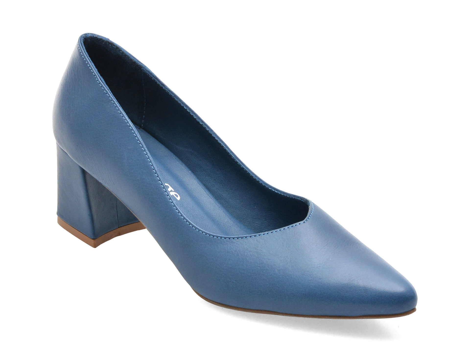 Pantofi Image albaștri din piele, eleganți și confortabili
