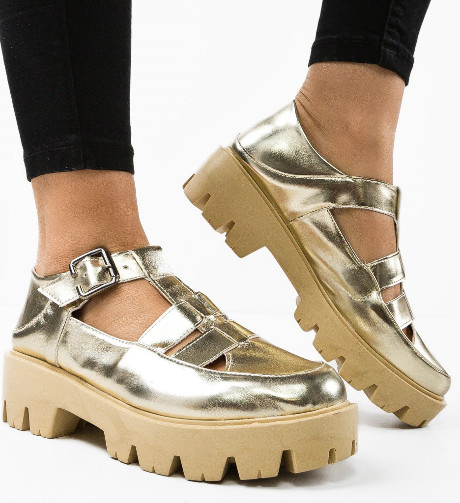 Pantofi Casual Aurii | Stil Unic Asigurat